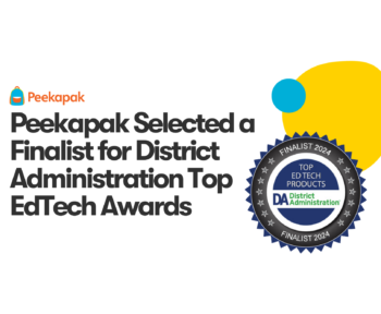 Peekapak selected as a finalist DA award for Top Ed Tech Product of 2024
